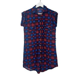 Poetry Plaid Shirt Dress Size Small